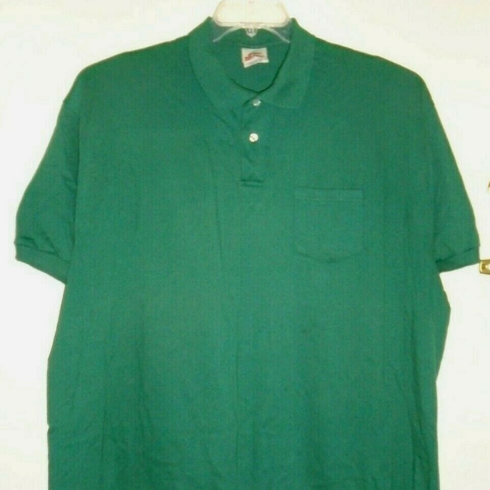 Vintage Hanes Golf Polo Shirt Cotton Blend Pocket